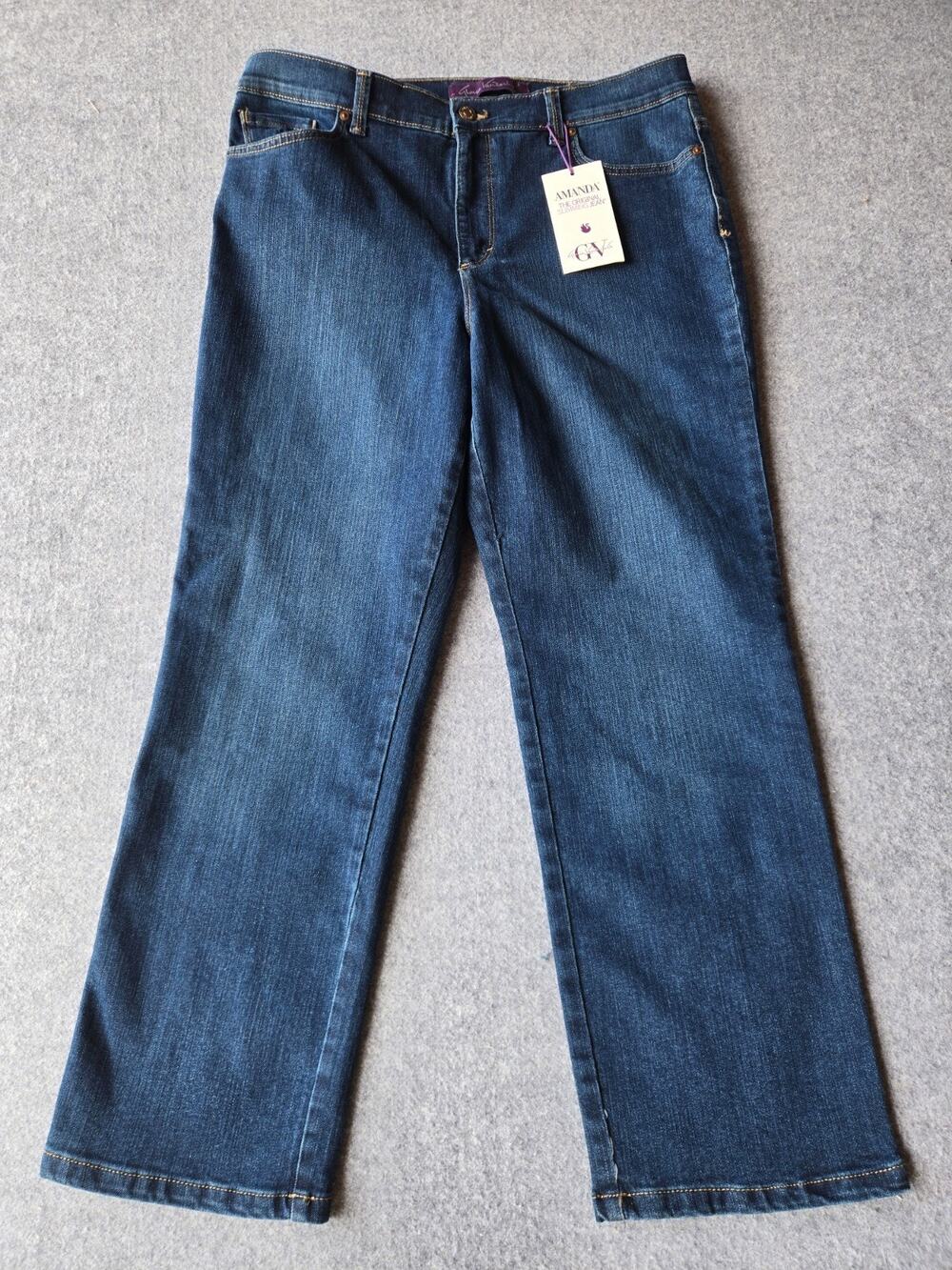 New Gloria Vanderbilt Women's Jeans Amanda Slim Med Wash Classic Rise 16P Short
